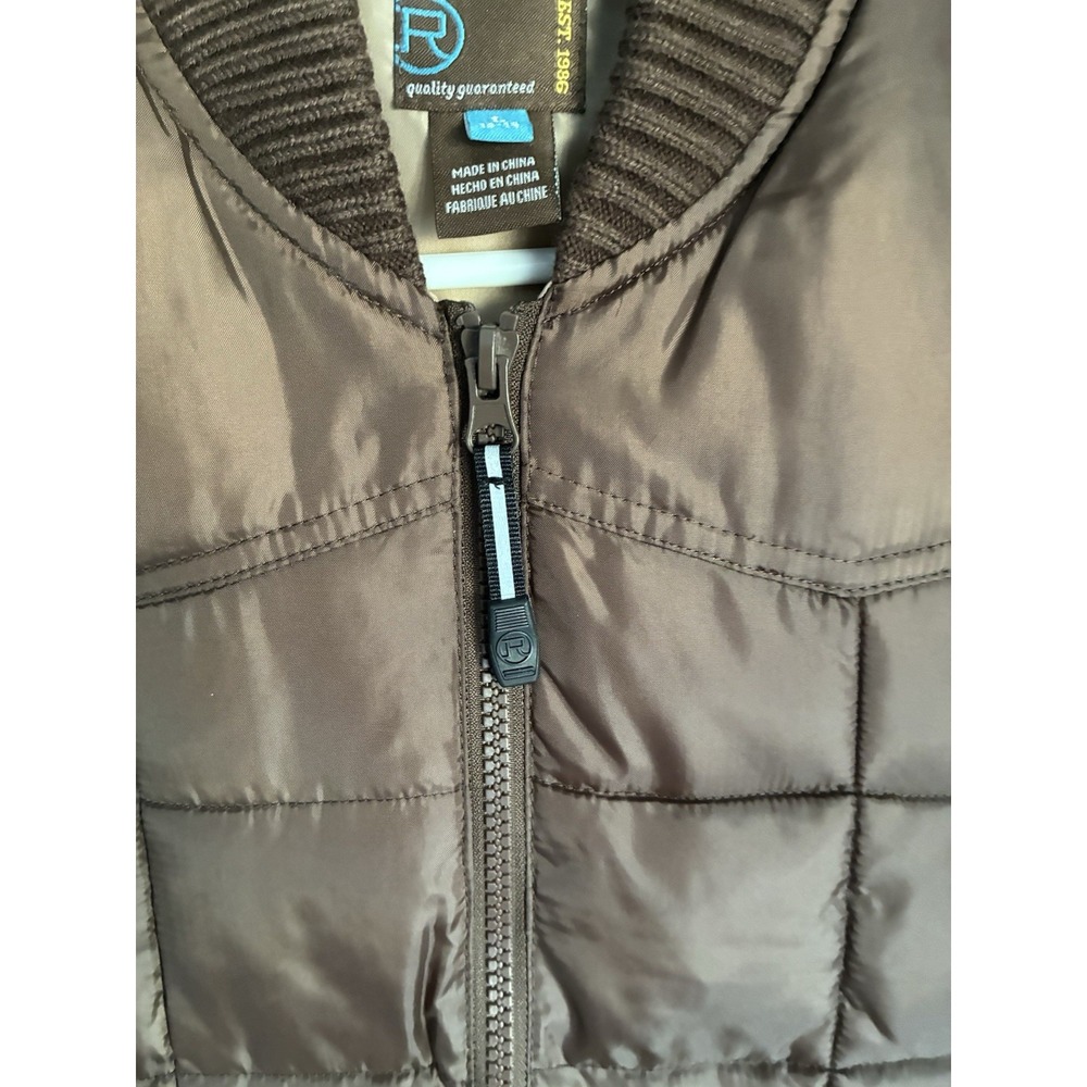 Roper Range Gear Puffer Vest Youth Boy Large Brown Cowboy‎ Rancher Cattleman - Picture 2 of 7